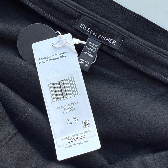 EILEEN FISHER 'Felted Wool Jersey A-Line Skirt' in Regenerative Wool - Picture 10 of 10